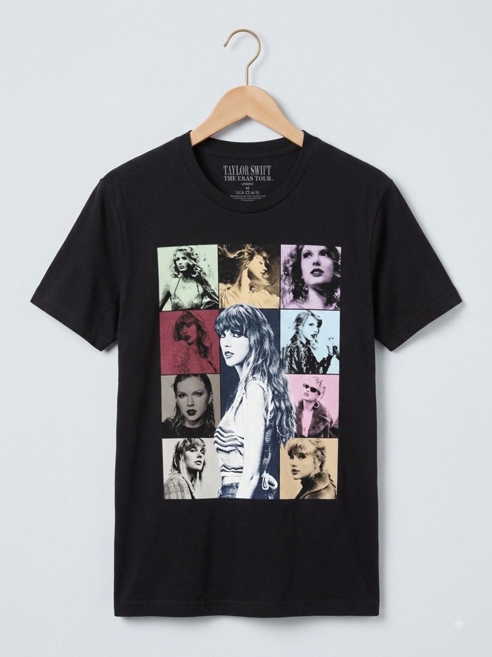 Taylor Swift The Eras Tour Official Merch T-Shirt Black Size S US Dates Concert